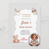 ヴィンテージシャワー 招待状 (正面/裏面)