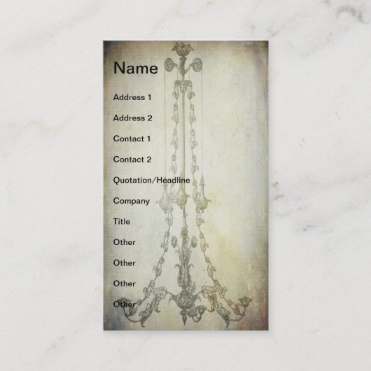 ヴィンテージシャンデグランジリア 名刺 (正面)