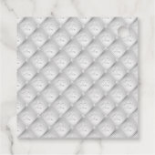 ヴィンテージシャンデリアとタフフェイクトホワイトレザー フェイバータグ (裏面)