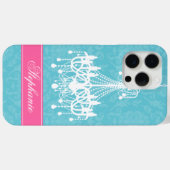 ヴィンテージシャンデリアとダマスクパターン Case-Mate iPhoneケース (裏面 (横))