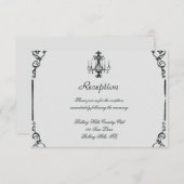 ヴィンテージシャンデリアウェディングレセプション 招待状 (正面/裏面)