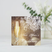 ヴィンテージシャンデリアシャンパンニューイヤーイブパーティー 招待状 (スタンド正面)