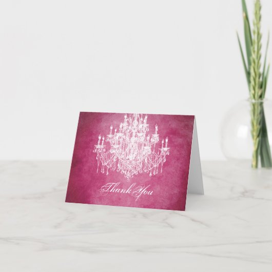 ヴィンテージシャンデリア感謝カード サンキューカード (正面)
