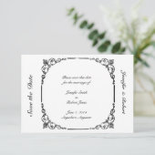 ヴィンテージシャンデリア日付の保存 セーブザデート (スタンド正面)