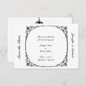 ヴィンテージシャンデリア日付の保存 セーブザデート (正面/裏面)