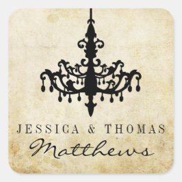 ヴィンテージシャンデリア結婚ズコレクション スクエアシール