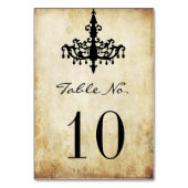 ヴィンテージシャンデリア結婚ズコレクション テーブルナンバー (裏面)
