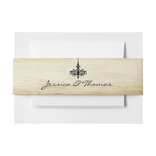 ヴィンテージシャンデリア結婚ズコレクション 招待状ベリーバンド (正面例)