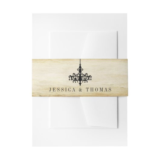 ヴィンテージシャンデリア結婚ズコレクション 招待状ベリーバンド (正面例)