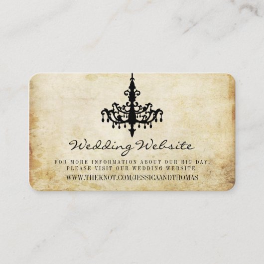 ヴィンテージシャンデリア結婚ズ・コレクションWebサイト エンクロージャーカード (正面)