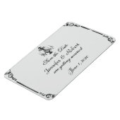 ヴィンテージシャンデリア結婚式の日付を保存 マグネット (左側)