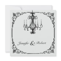 ヴィンテージシャンデリア結婚式招待状