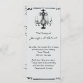 ヴィンテージシャンデリア結婚式 プログラム (正面/裏面)