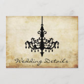 ヴィンテージシャンデリア ウェディングコレクション エンクロージャーカード (正面)