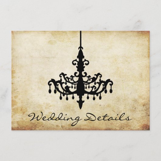 ヴィンテージシャンデリア ウェディングコレクション エンクロージャーカード (正面)