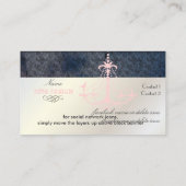 ヴィンテージシャンデリア+バロックの背景 名刺 (裏面)