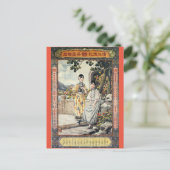 ヴィンテージシャンハイ中国アドトライバルウィメンズ ポストカード (スタンド正面)