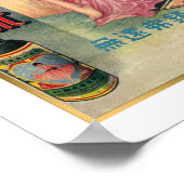 ヴィンテージシャンハイ中国ビアアドレトロ美しい ポスター (角)