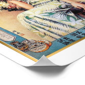 ヴィンテージシャンハイ中国ブートポーランド広告美しい ポスター (角)