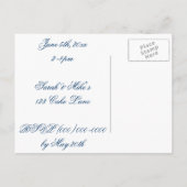 ヴィンテージシャンパンとケーキパーティー インビテーションポストカード (裏面)