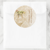 ヴィンテージシャンパンダマスク西カントリー・メイソン・ジャー ラウンドシール (バッグ)