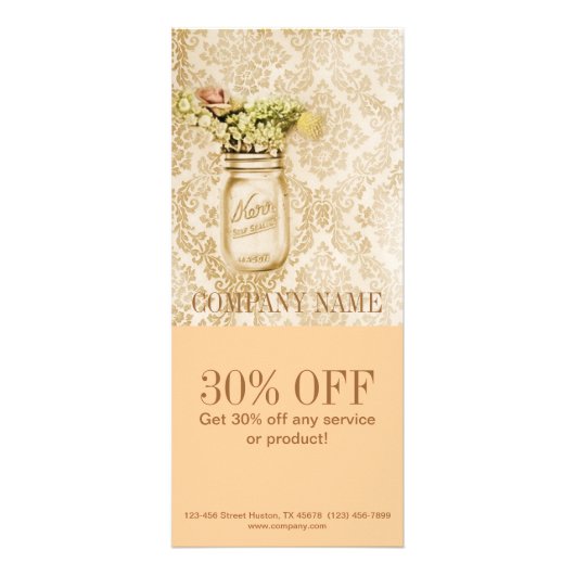 ヴィンテージシャンパンダマスク西カントリー・メイソン・ジャー ラックカード (正面)