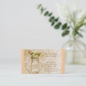 ヴィンテージシャンパンダマスク西カントリー・メイソン・ジャー 名刺 (スタンド正面)