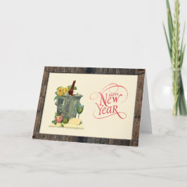 ヴィンテージシャンパンバラハッピーニューイヤー シーズンカード