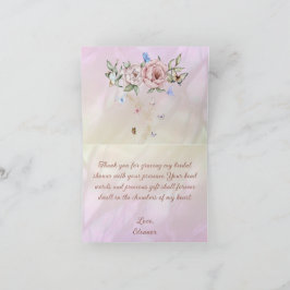 ヴィンテージシャンパンピオニーのブライダルシャワーティーパーティー サンキューカード