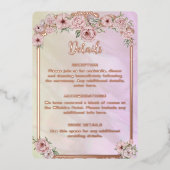 ヴィンテージシャンパンピオンフォイルエンクロージャカード 箔招待状 (正面)