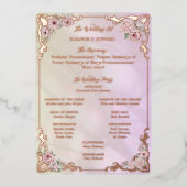 ヴィンテージシャンパンピーニフォイルプログラムカード 箔招待状 (正面)