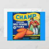 ヴィンテージシャンブランドサツマイモ広告 ポストカード (正面/裏面)