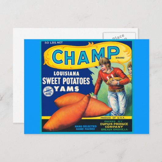 ヴィンテージシャンブランドサツマイモ広告 ポストカード (正面/裏面)