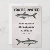 ヴィンテージシャーク海結婚式招待状 招待状 (正面)