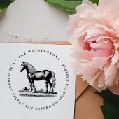 ヴィンテージシャーホースファミリーネーム差出人住所 ラバースタンプ