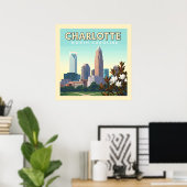 ヴィンテージシャーロッテノースカロライナ ポスター (ホームオフィス)