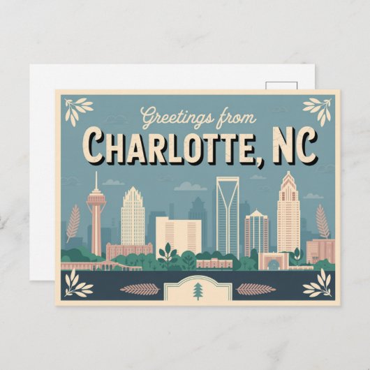 ヴィンテージシャーロット葉書 | ご挨拶 ポストカード (正面/裏面)