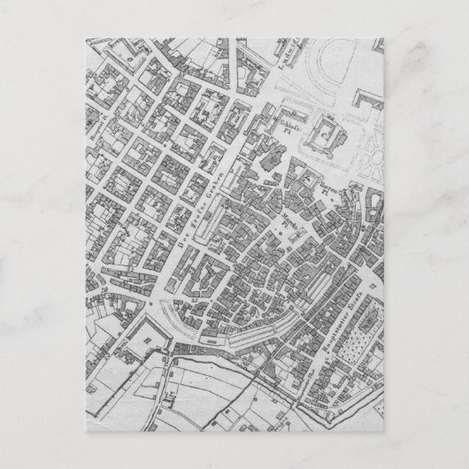 ヴィンテージシュトゥットガルト・ドイツの地図（1794年） ポストカード (正面)