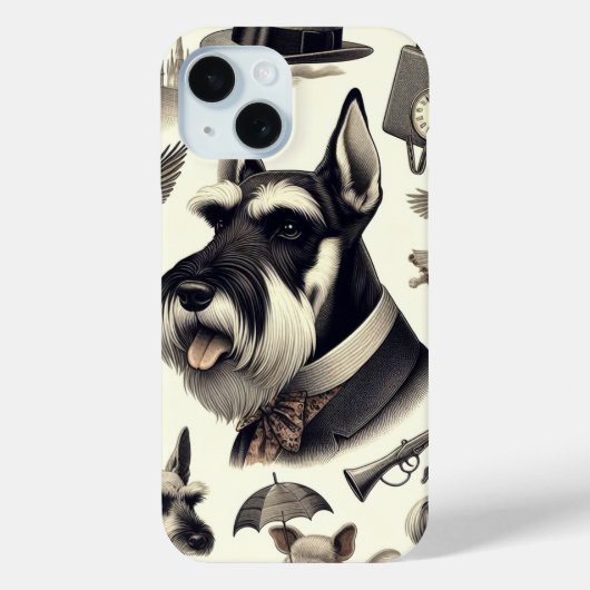 ヴィンテージシュナウザー Case-Mate iPhoneケース (裏面)