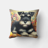 ヴィンテージシュナ絵を描ーザー クッション (裏面)