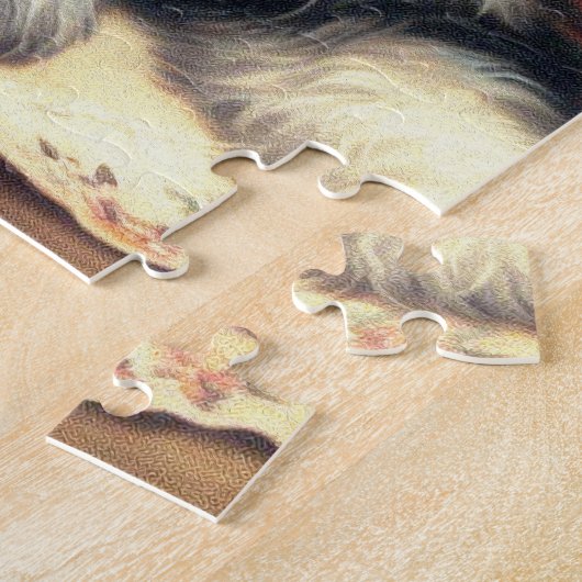 ヴィンテージシュナ絵を描ーザー ジグソーパズル (側面)