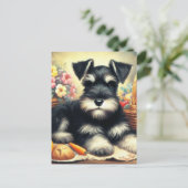 ヴィンテージシュナ絵を描ーザー ポストカード (スタンド正面)