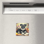 ヴィンテージシュナ絵を描ーザー マグネット (インサイチュ (食洗機))