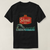 ヴィンテージシュミットビールレトロ消滅魚釣り自然 Tシャツ (デザイン正面)
