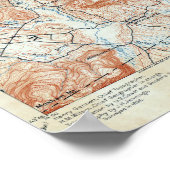 ヴィンテージシュロン湖ニューヨーク地形図 ポスター (角)