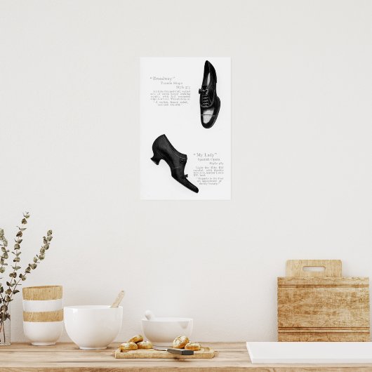 ヴィンテージシューカタログのページポスター ポスター (キッチン)