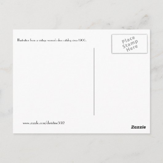 ヴィンテージシューカタログページのはがき ポストカード (裏面)