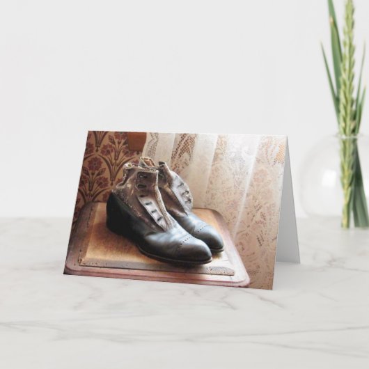 ヴィンテージシューズグリーティングカード カード (正面)