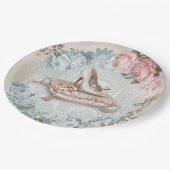 ヴィンテージシューズブライダルシャワー紙プレート ペーパープレート (アングル)