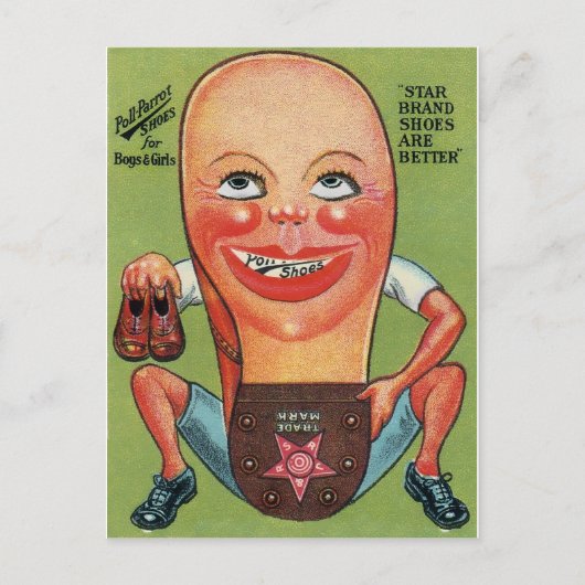 ヴィンテージシューズ広告はがき ポストカード (正面)